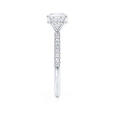 1.10 CT Cushion Shaped Moissanite Hidden Halo Style Engagement Ring 1